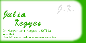julia kegyes business card